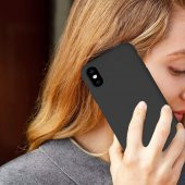 iPhone XR Nano Silikon Kılıf Siyah thumbnail 5