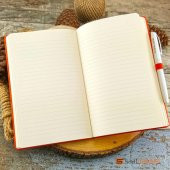 İsme Özel Termo Deri Turuncu Defter Roller Kalem Set thumbnail 2