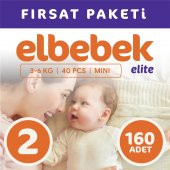ELBEBEK ELİTE BEBEK BEZİ 2 NUMARA MİNİ 160 ADET thumbnail 3
