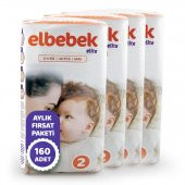 ELBEBEK ELİTE BEBEK BEZİ 2 NUMARA MİNİ 160 ADET thumbnail 4