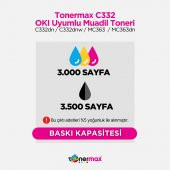Oki MC363dnw Muadil Toner Set CMYK thumbnail 4