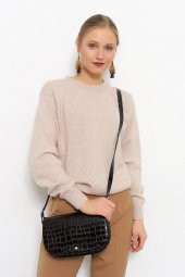 Kroko Desen Kapaklı Baguette Bag thumbnail 2