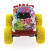 Die Cast Batik Desenli Sarı Teker Araba thumbnail 3