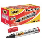 BIC PERMANENT MARKER 2300 KES.UC KIRMIZI 12LI KUTU thumbnail 1