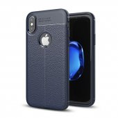 Teleplus iPhone XS Kılıf Deri Dokulu Silikon thumbnail 4