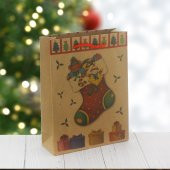 6 Adet 15x20cm Kraft Karton Çanta Çoraplı thumbnail 1