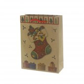 6 Adet 15x20cm Kraft Karton Çanta Çoraplı thumbnail 3