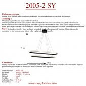 Eray Aydınlatma 2005-2 Siyah Elips Led  Avize thumbnail 4