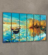 Afternoon 6 Parça Kanvas Tablo 180x90 Cm thumbnail 2