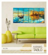 Afternoon 6 Parça Kanvas Tablo 180x90 Cm thumbnail 3