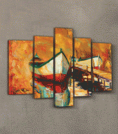 Georgia 5 Parça Kanvas Tablo 135X85 Cm thumbnail 2