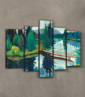 Nature 5 Parça Kanvas Tablo 135X85 Cm thumbnail 2