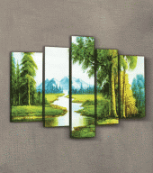 Hope 5 Parça Kanvas Tablo 135X85 Cm thumbnail 2