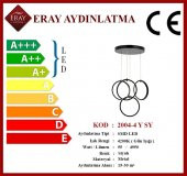 Eray Aydınlatma 2004-4 Y Siyah Led Avize thumbnail 3