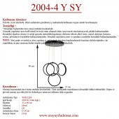 Eray Aydınlatma 2004-4 Y Siyah Led Avize thumbnail 4