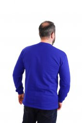 ESER - Bisiklet Yaka Sweatshirt - Cepli - Saks thumbnail 2