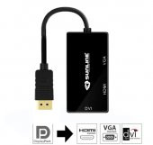 Sunline 170629 Mini DP-HDMI/VGA/DVI Dönüştürücü thumbnail 1