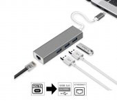Sunline 1706904 Type C 3X USB 3.0-1X RJ45 Lan thumbnail 1