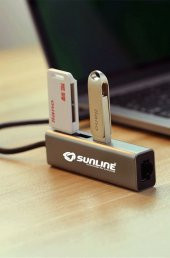 Sunline 1706904 Type C 3X USB 3.0-1X RJ45 Lan thumbnail 2