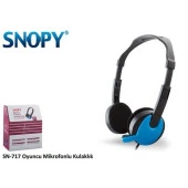 Snopy Sn-717 Siyah/Mavi Mikrofonlu Kulaklık thumbnail 3