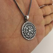 Vegvisir Pusulası Denizci Gümüş Kolye thumbnail 2