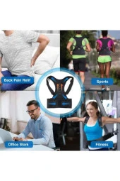 Unisex Siyah Ortopedik Dik Duruş Korsesi thumbnail 8
