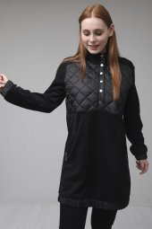 KAPİTONELİ SWEATSHİRT Siyah thumbnail 6