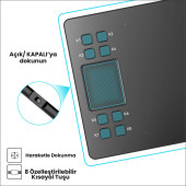 Veikk A50 10x6" 16384 Yüksek Basınç Dokunmatik Kısayol Profesyonel 5080 LPI Grafik Tablet + Kalem thumbnail 4