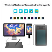 Veikk A50 10x6" 16384 Yüksek Basınç Dokunmatik Kısayol Profesyonel 5080 LPI Grafik Tablet + Kalem thumbnail 6