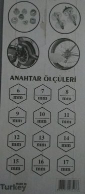Bisiklet Tamir Anahtarı (06mm-17mm) thumbnail 2
