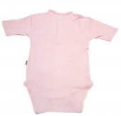Sema Baby Yarım Kol Kaşkorse Badi (Body) - Pembe  0-6 Ay thumbnail 2