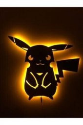 Pikachu Ledli Ahşap Tablo thumbnail 1