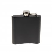 SİYAH MAT KAPLAMA ÇELİK MATARA 6 OZ 180 ML thumbnail 2