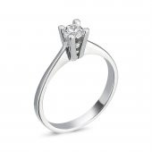 925 Ayar Gümüş Swarovski Tek Taş Yüzük 0.20 Ct thumbnail 6