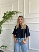 Kadın Basic Crop Tshirt thumbnail 2