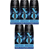 XO Deodorant 150ML Men-Erkek Absolute Blue (5 Li Set) thumbnail 1
