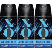 XO Deodorant 150ML Men-Erkek Absolute Blue (3 Lü Set) thumbnail 1