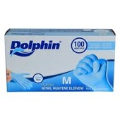 Pudrasız Mavi Nitril Eldiven Orta Boy (M) 100 Lü Paket thumbnail 1