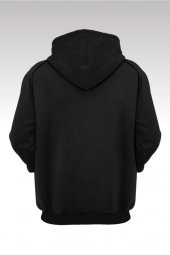Albert Einstein 46 Siyah Kapşonlu Sweatshirt - Hoodie thumbnail 2