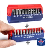 WORKPRO WP221062 13 Parça Manyetik CR-V Vidalama Bits Uç Seti thumbnail 3