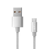 LinkTech K571 Micro USB Data/Şarj Kablosu Örgü Metal Başlı 3mt thumbnail 3
