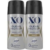 XO Deodorant 150ML Men-Erkek Clear & Protect (2 Li Set) thumbnail 1