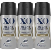 XO Deodorant 150ML Men-Erkek Clear & Protect (3 Lü Set) thumbnail 1