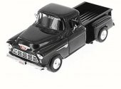 Motor Max 1955 Chevy 5100 Stepside 1:24 Diecast Model Araba Siyah thumbnail 5