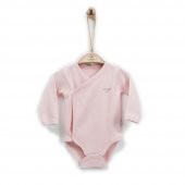KitiKate Organik Basic Kruvaze Uzun Kol Body 77268 Pembe thumbnail 1