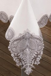 Verna Masa Örtüsü 160x260 Cm 26 Parça Krem Silver thumbnail 7