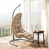 Capri Swing Bodrum Tekli Rattan Bahçe Salıncağı | Balkon Salıncağı thumbnail 6