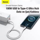 Baseus Simple Wisdom 100W USB to Type-C Hızlı Data Şarj Kablosu thumbnail 5