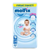 Molfix Bebek Bezi Fırsat Paketi 4 Beden 7-14 Kg 62 Adet thumbnail 1