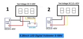 0.28" DC 0-100v Mini Dijital Voltmetre - 3 Kablolu thumbnail 4